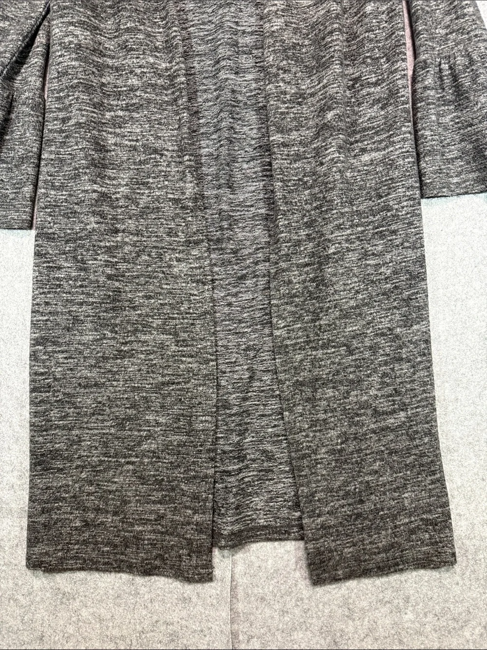 Soft Surroundings Cardigan - Womens L - Charcoal Heather Open-Front Duster Comfy